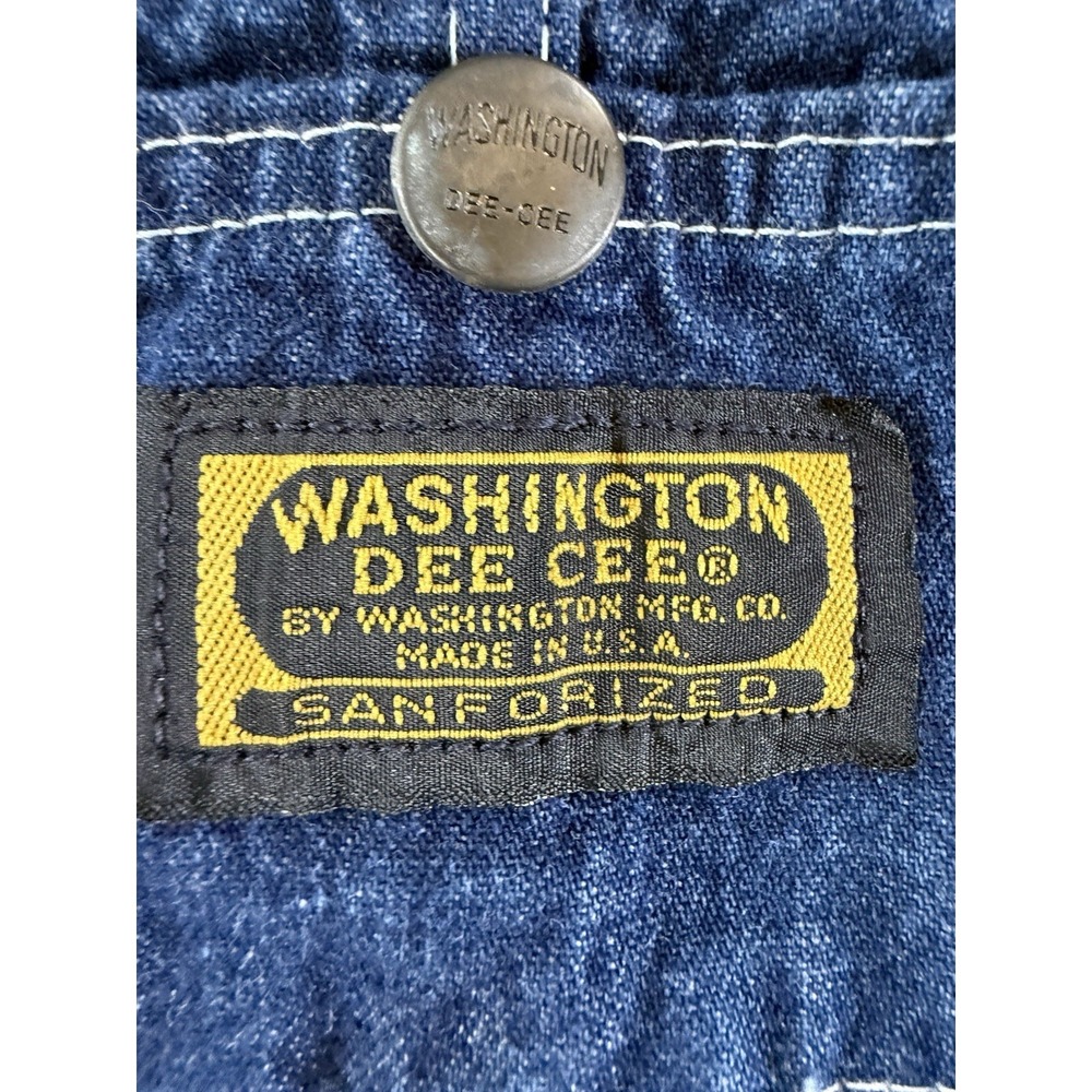Vintage Washington Dee Cee Overalls Baby Toddler 18-24 Months 1970s Blue Denim - Picture 3 of 12